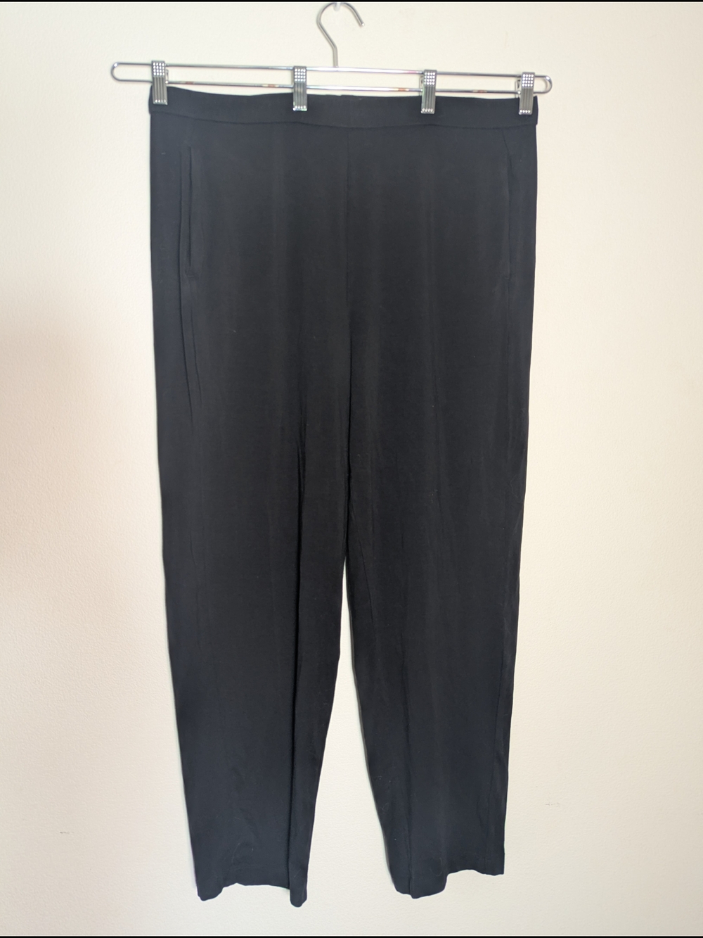 Eileen Fisher Womens Pants Elastic Pull On Waist Straight Leg Quiet Luxury XL